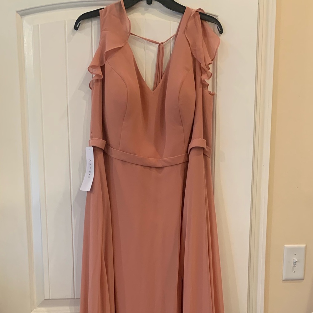 Azazie Formal Floor Length Dress - Blush NWT